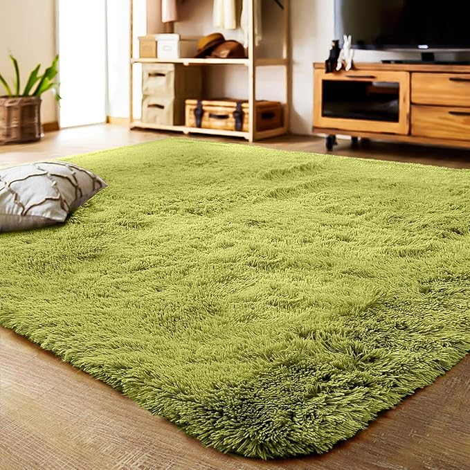 Amazon｜YJ.GWL ラグカーペット 緑 ラグマット2畳 12色 120*160cm ふわふわじゅうたん カーペット 洗える 夏 センターラグ グリーン｜ラグ・カーペット オンライン通販