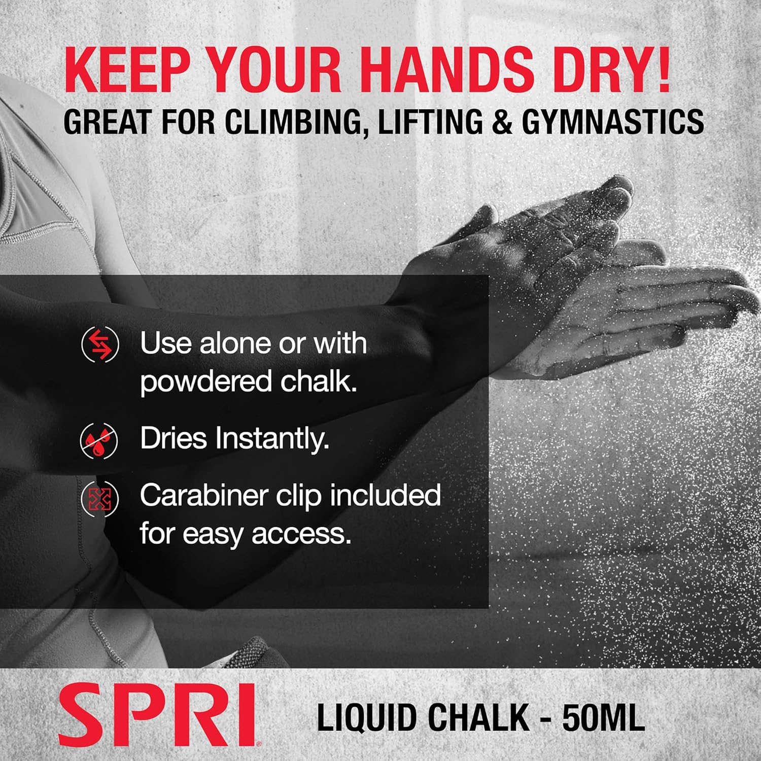 Spri Chalk Block, Chalk Ball & Liquid Chalk For Gymnastics, Rock Climbing, Bouldering, Weight-Lifting, Crossfit – Single pack : Sports & Outdoors