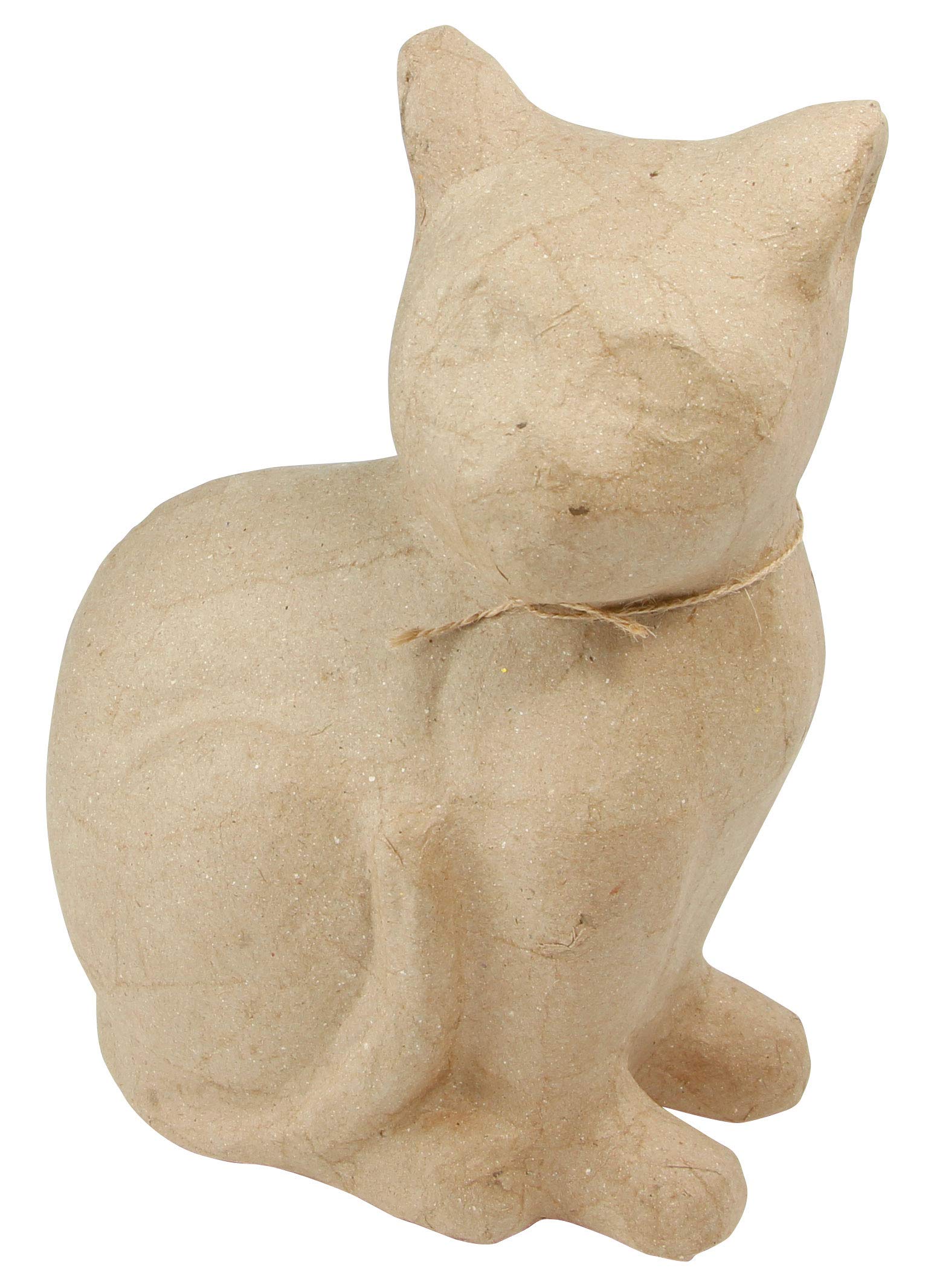 Décopatch - Ref MA002O - Medium Cat - Papier Maché Object to Decorate - 21 x 11 x 25cm - Decorate with Décopatch Papers & PaperPatch Glue, Glitter, Paints — image 1