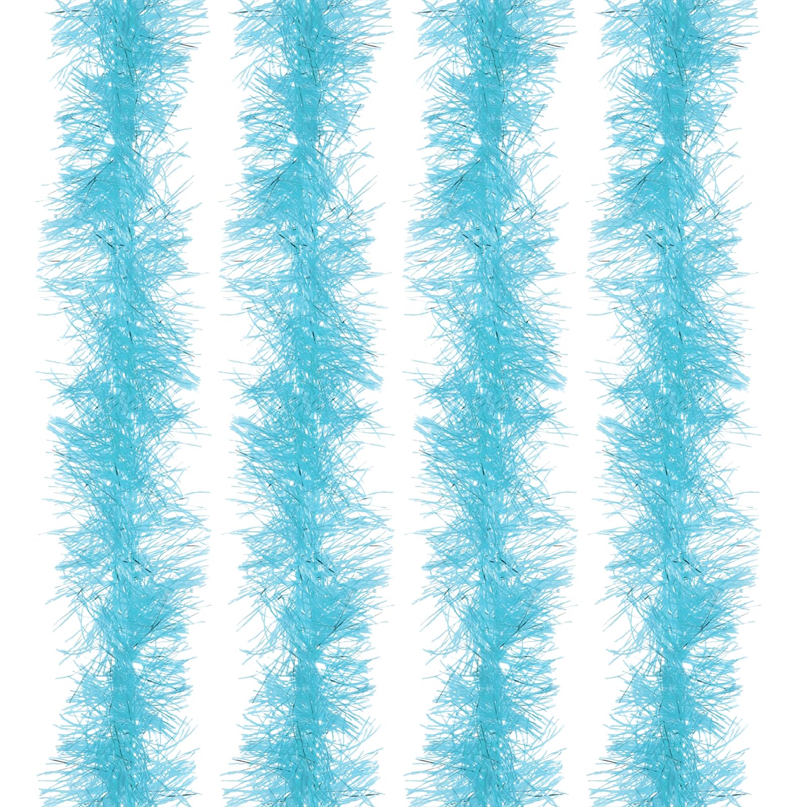 PATIKIL 5Ft Feather Boa, 4 Pcs Artificial Fluffy Feather Boas Party Decorations for DIY Crafts, Wedding Costume, Christmas, Concert, Halloween, Home Decor, Sky Blue