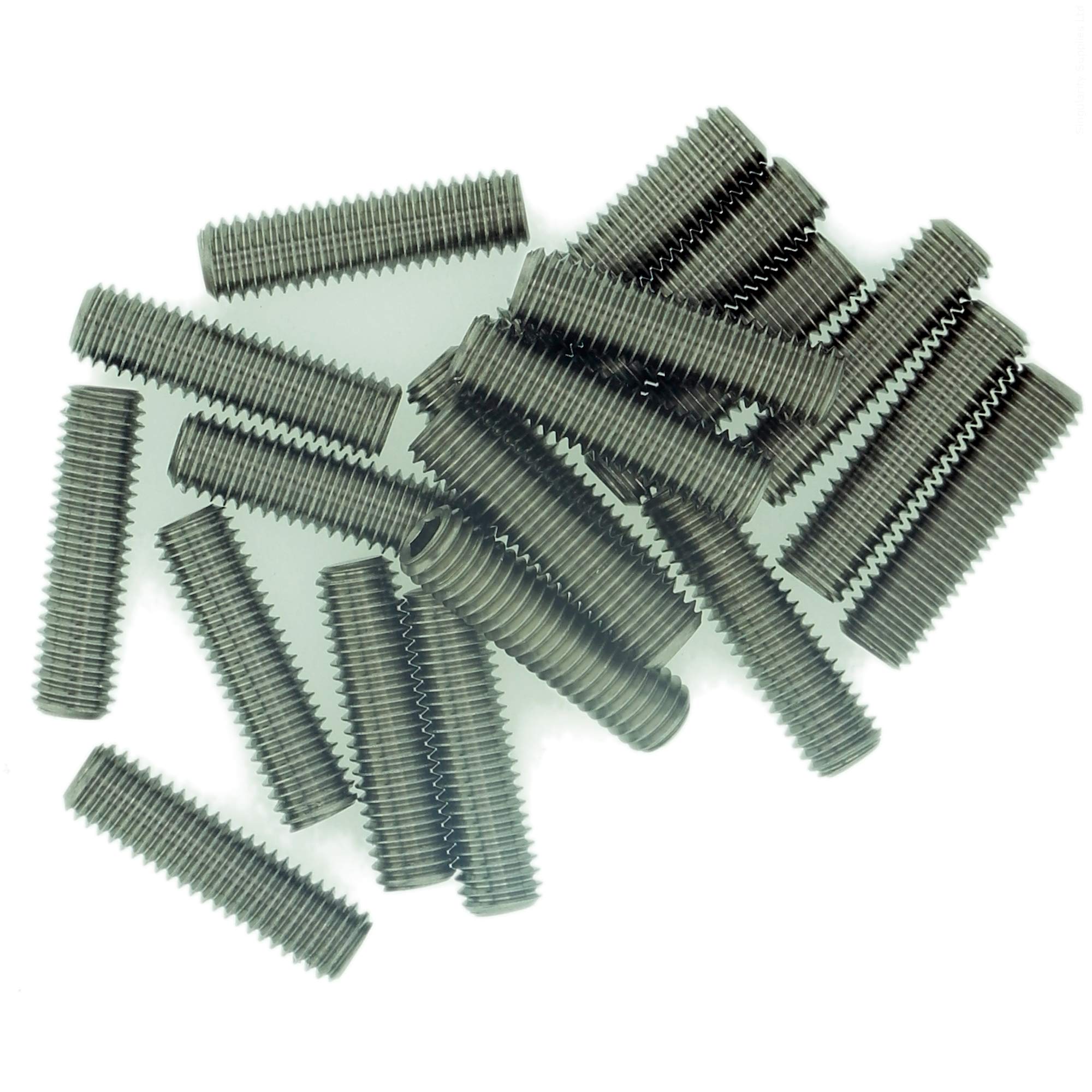 M4 (4mm x 40mm) Hex Socket Grub Screw (Flat Point) - Stainless Steel (A2) (Pack of 20)