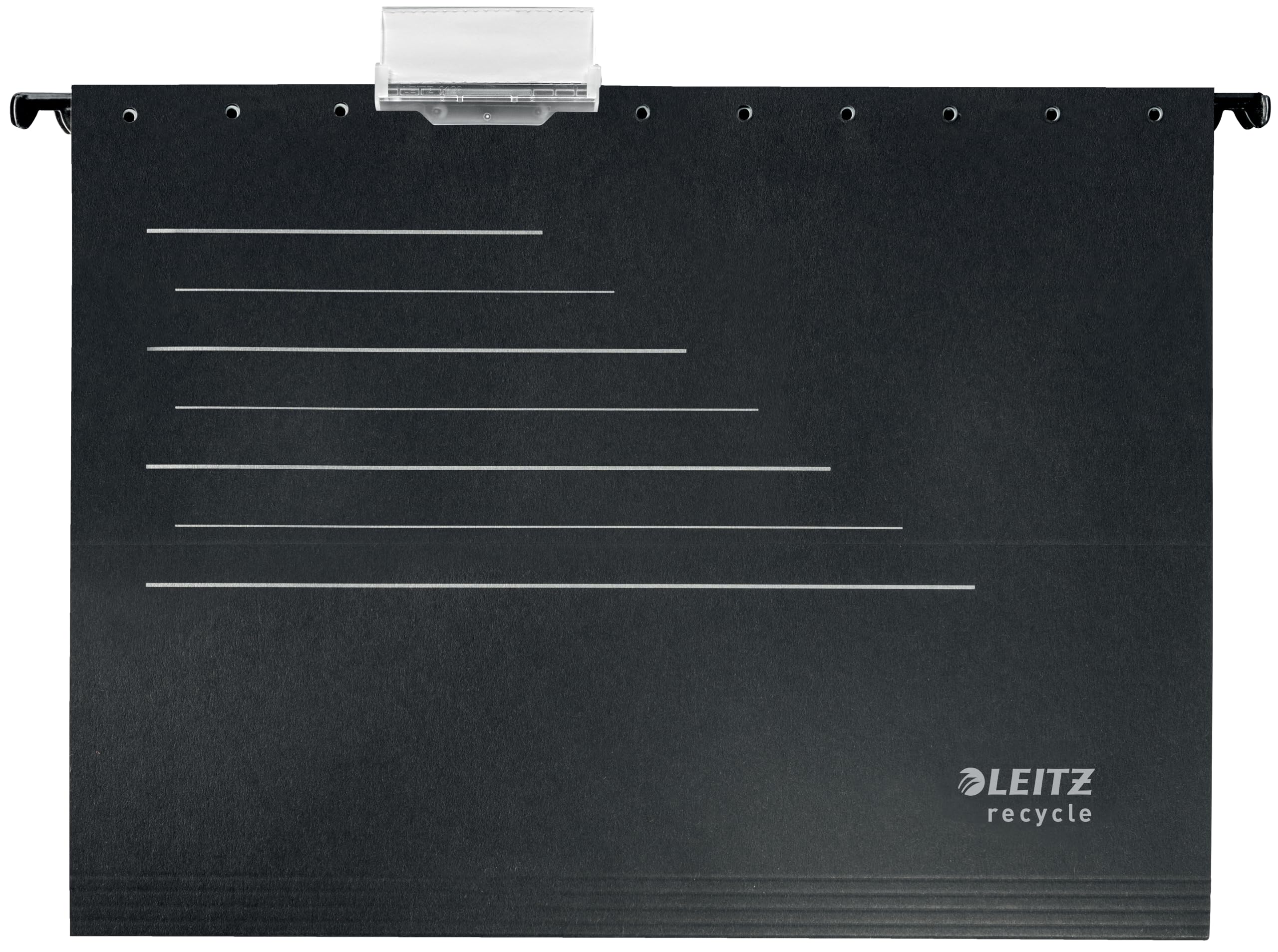 Leitz Alpha Card Suspension File, A4, 100% Recyclable, Eco Friendly, Premium Quality, Recycle Range, 19210095, Black/Grey, 0.1 x 34.8 x 0.1 cm