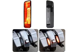 VEISUTOR Rear Fender Light Saddlebag Side Light for Road Glide Street Glide 2024, Smoked Auxiliary LED Run Brake Turn Lamps Lights for Harley Road Glide Street Glide 2024-2025 & CVO 2023-2025