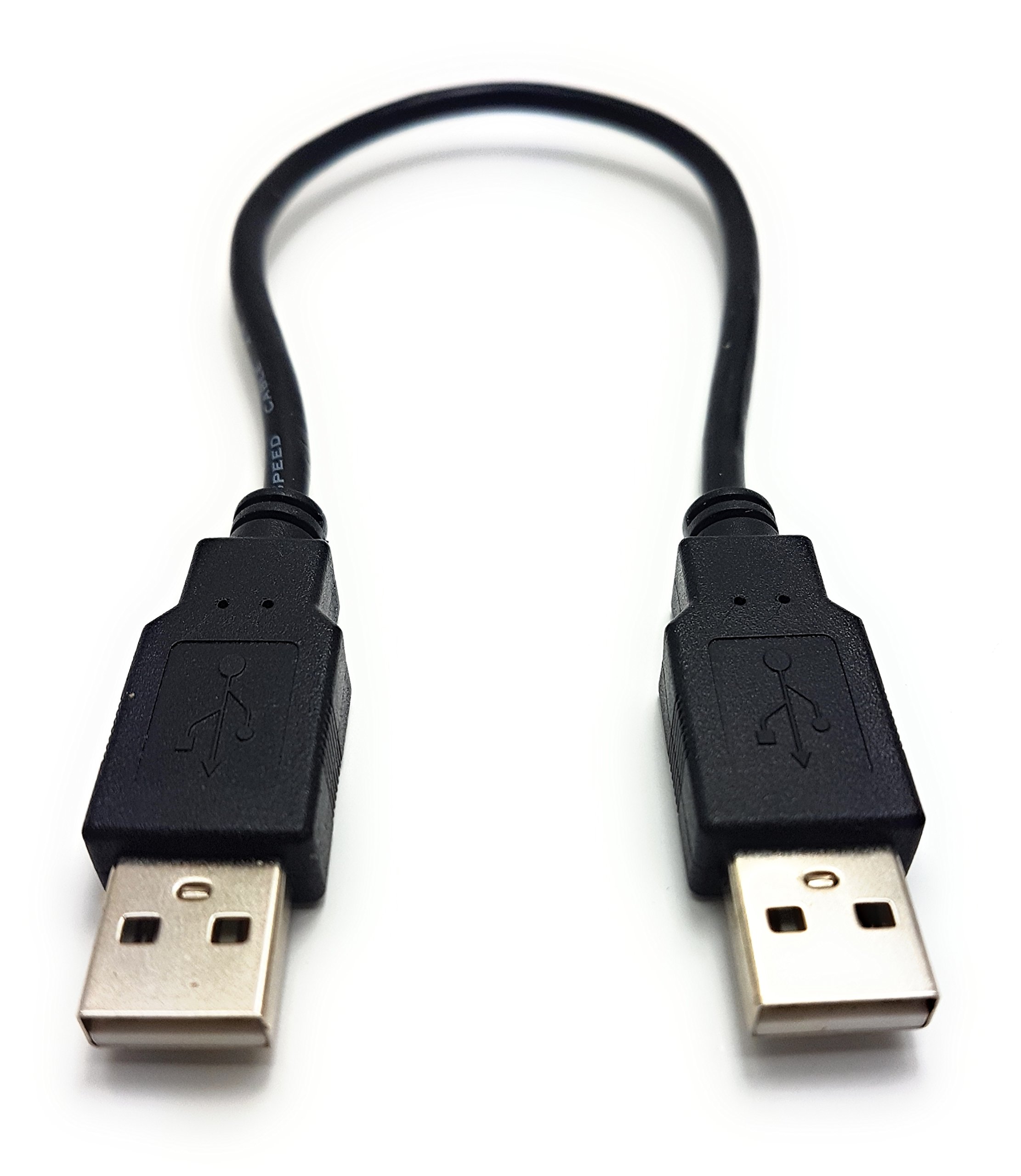 MainCore 25cm long Black USB 2.0 (Male to Male) A to A High-Speed Cable (Available in 0.25m, 0.50m, 1m, 1.5m, 1.8m, 2m, 3m, 5m) (0.25m)
