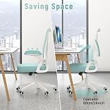 naspaluro Ergonomic Office Chair with 90° Flip-Up Armrests Green 50x50x92 cm view 3