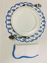 Ridhi Cerulean Blue Bo-ho Round Place Mat Double