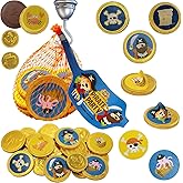 Fruidles St. Patrick's Chocolate Coins Pirates Theme - Made With Belgian Milk Chocolate - 11 Coins Per Unit, Assorted Pirate Designs Foil Wrapped, Dairy, 1.5oz per Mesh Bag (18 Pack)
