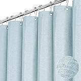 BTTN 78 Inch Long Shower Curtain - Linen Textured