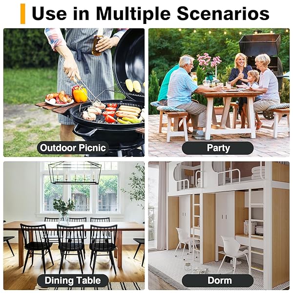 TAVR FURNITURE PORTABLE FOLDING CHAIR WITH HANDLE, HEAVY DUTY ROUND FOLD STOOL CHAIR WITH 500LBS CAPACITY FOR ADULTS, 18 INCH FOLDABLE STOOL FOR DORM, KITCHEN, VANITY, CHURCH AND OUTDOOR USE