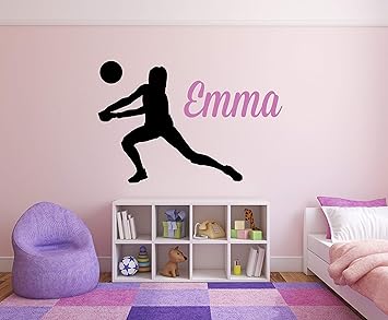Amazon Com Personalized Volleyball Name Wall Decal For Girls