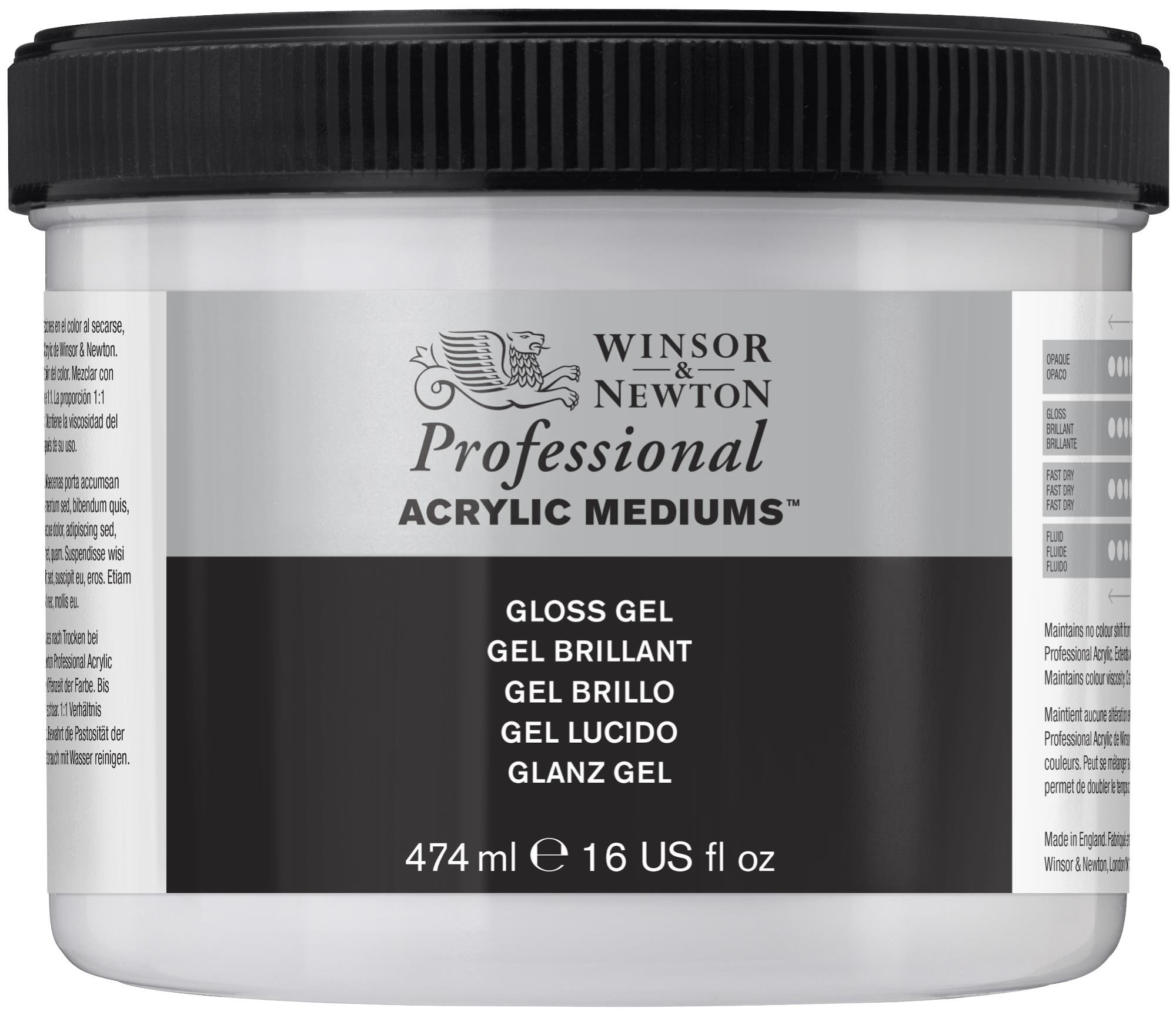 Winsor & Newton 3050914 474ml Medium Acrylic Gloss Gel