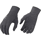 Eddie Bauer Touchscreen Warm Running Glove Liners, Standard Men's and Women's Cool Weather Gloves, Dark Grey, Large