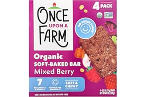 Once Upon A Farm Organic Mixed Berry Soft-Baked Bars, 4 Count