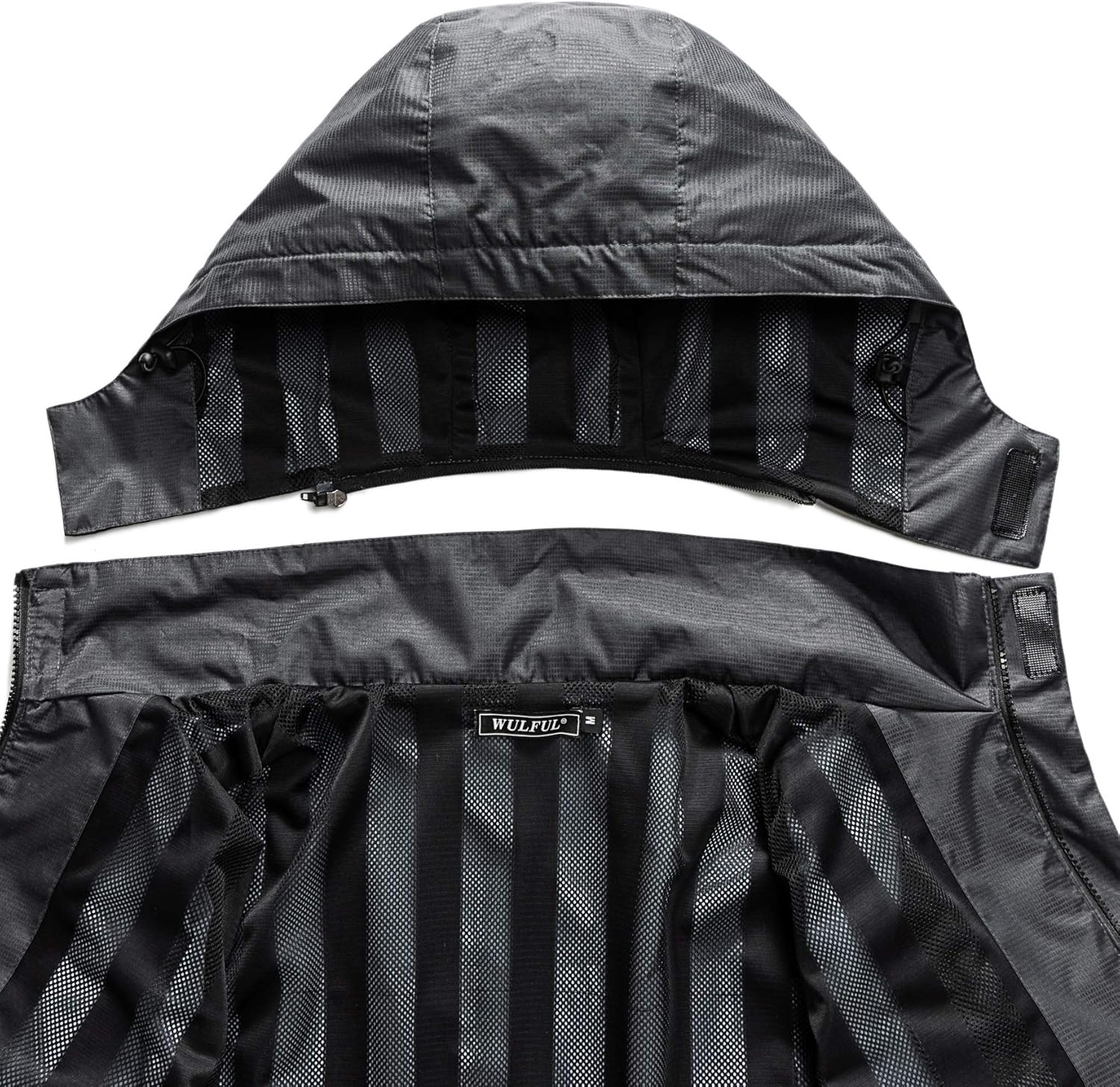 WULFUL Men's Lightweight Waterproof Hooded Rain Jacket Outdoor Raincoat Shell Jacket for Hiking at  Men’s Clothing store