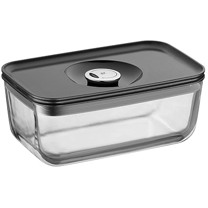WMF Depot Fresh Vorratsdose, 21 x 13 cm rechteckig, Glas, Vorratsglas, luftdichter Aroma-Deckel, Frische-Ventil, Frischhalted
