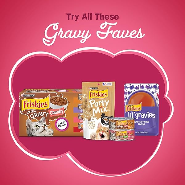 PURINA FRISKIES DRY CAT FOOD GRAVY SWIRL’D WITH FLAVORS OF CHICKEN, SALMON AND GRAVY – 3.15 LB. BAG