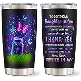 kirusel Daughter in Law Gifts, Best Daughter in Law Birthday Gifts from Mother-in-Law Gift Ideas, Christmas Presents for Future DIL Coffee Tumbler Mug 20oz(1 PC)
