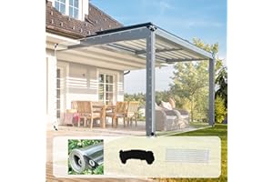 Clear Tarp 10 x 13 FT Clear Tarps Heavy Duty Waterproof 14 Mil Thick Clear Tarps with Grommets Protects Against Water, UV-Ray