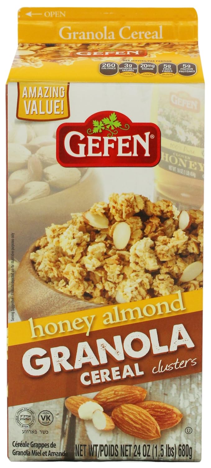 Gefen Honey Almond "Granola" Cereal Clusters, 24oz Pack of