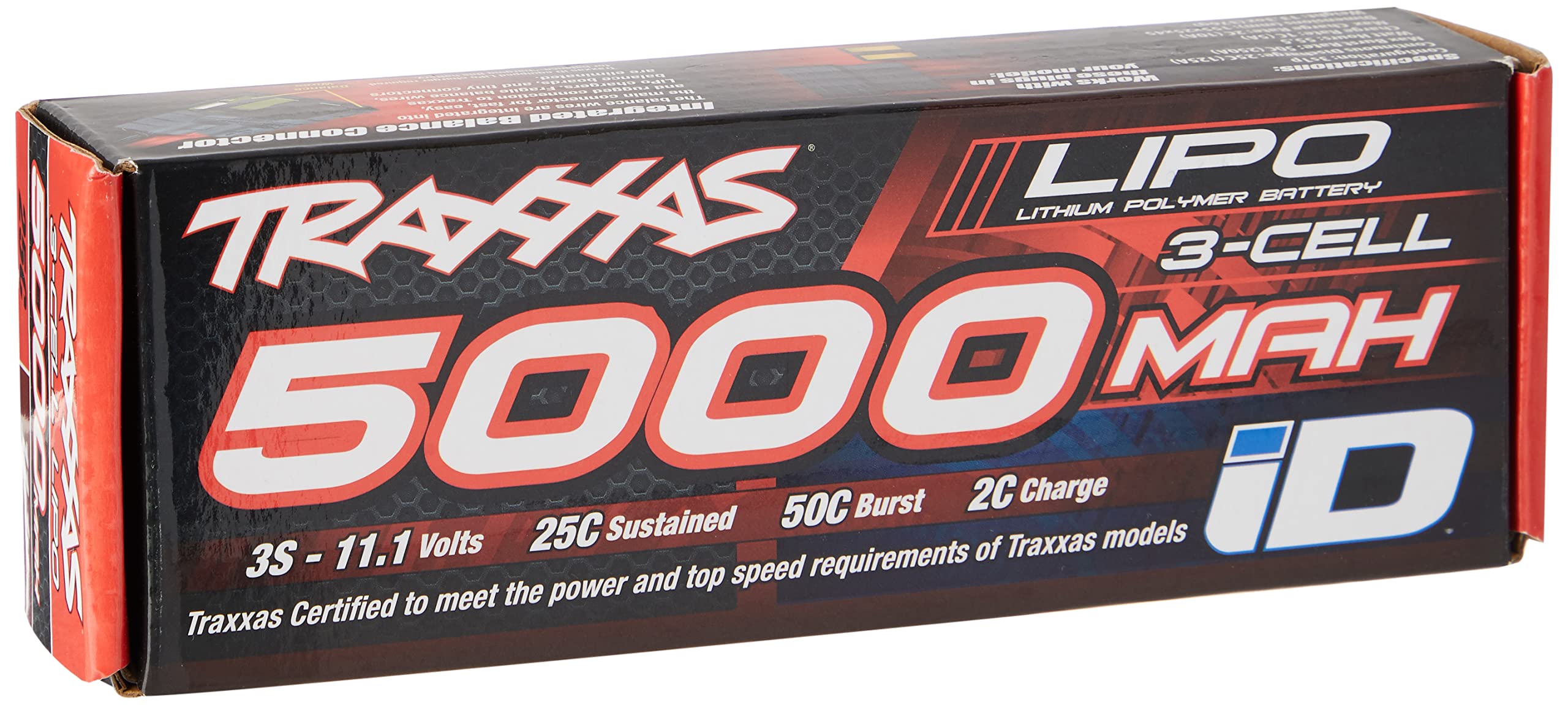 Traxxas 2872X rechargeable battery- rechargeable batteries (Toy, Lithium Polymer, Black, Red)