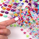 Hoiny 1782pcs Gems Stickers Self Adhesive Rhinestones Crafts Bling view 8