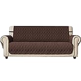 Ameritex Couch Sofa Slipcover 100% Waterproof Nonslip Quilted Furniture Protector Slipcover for Dogs, Children, Pets Sofa Slipcover Machine Washable (Chocolate, 78")
