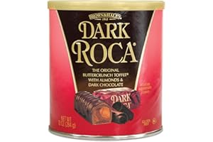 Almond Roca Pack of 1-10oz Individually Wrapped Dark Chocolate Candy - Buttercrunch Toffee with Almonds Covered in Chocolate - Gluten Free, Kosher, Chocolate