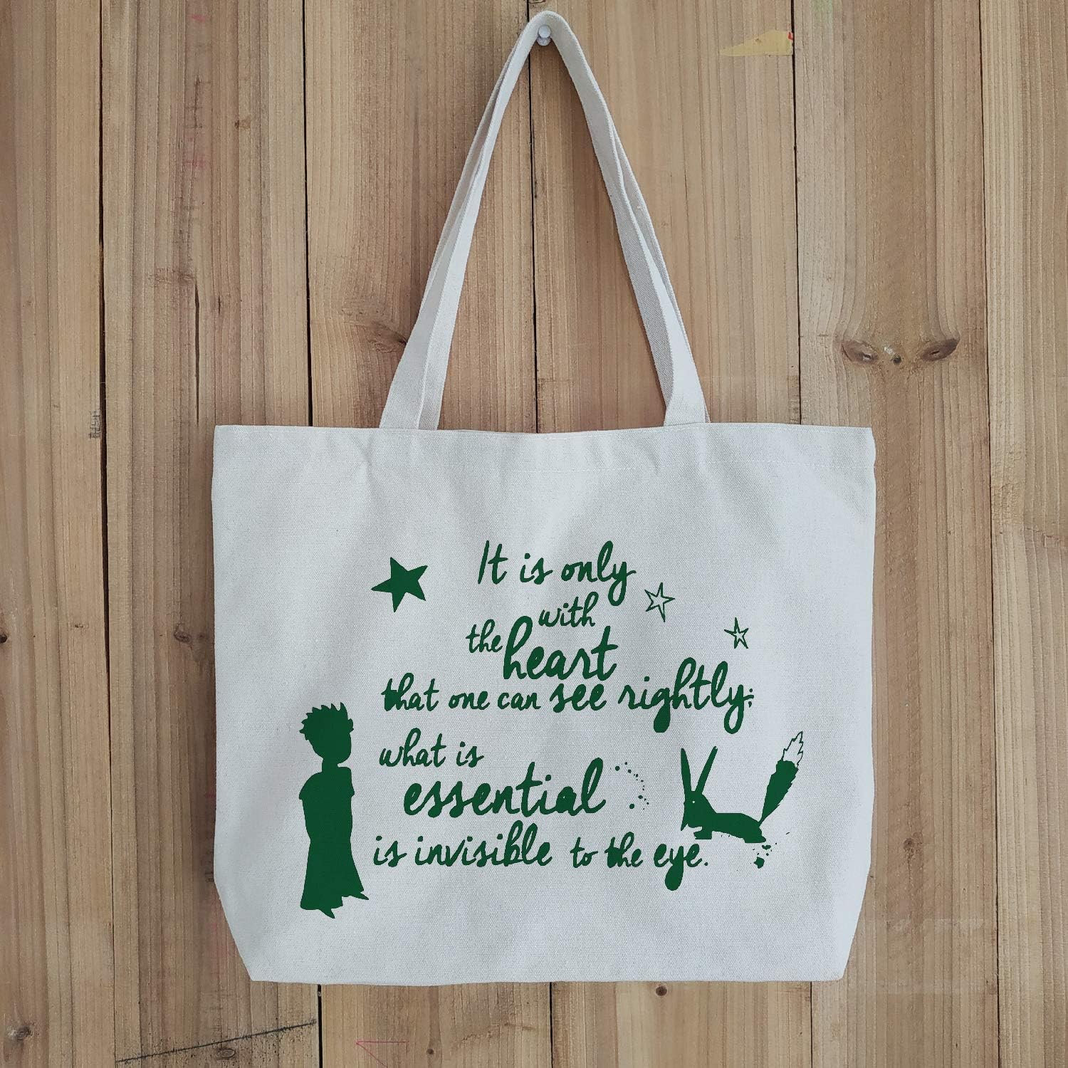 The Little Prince Natural Cotton Canvas 12 Oz Reusable Hand Made Tote Bag