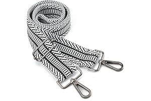 LVYOUME Purse Strap Silver Hardware Wide Bag Straps Replacement Crossbody Adjustable Shoulder Strap for Purses Canvas…