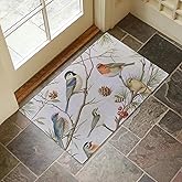VANZEV Charming Bird Watching Indoor Door Mat for Entryway, 17x29.5 Inch, Vintage Birds Floor Doormat for Home Decor, Non-Sli