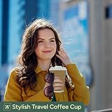 Zuvo 8oz Ripple Disposable Cups with Lids 30 Pack – Leak-Proof, Triple Wall view 6