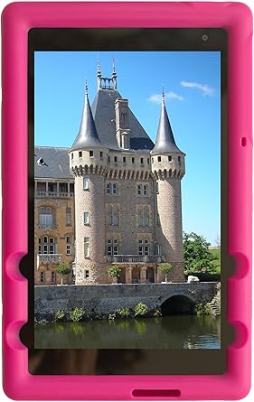 Amazon Com Bobj Rugged Case For Dell Venue 8 Pro Model 5855 Bobjgear Custom Fit Patented Venting Sound Amplification Bobjbounces Kid Friendly Rockin Raspberry