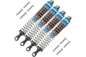 TOOMOD 1/10 90mm RC Oil filled Shock Absorbers kit for Tamiya Bullhead SuperClod Buster TRX4 Axial SCX10 D90 Crawler Car Truck Car Upgrades Replace Parts (Blue)