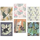 YoulerTex Swedish Dishcloths Dish Towels Set: 6 Packs Cellulose Sponge Cloths Reusable Cleaning Cloths for Kitchen Absorbent Reusable Paper Towels Dish Cloth Non-Scratch No Odor (Animal)