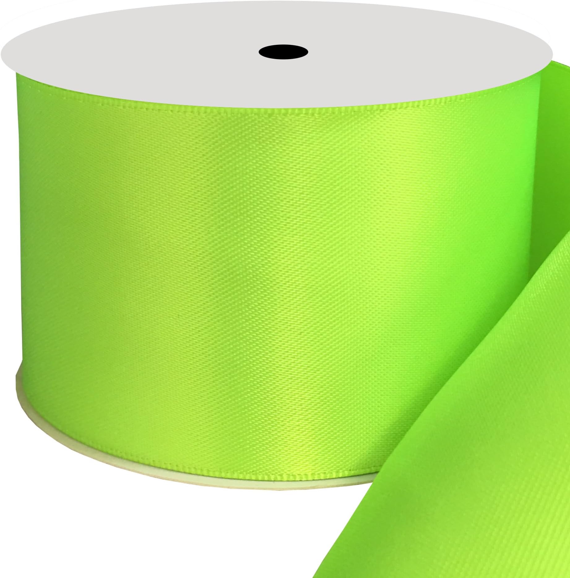 Duoqu 2 inch Wide Double Face Satin Ribbon 10 Yards Key Lime