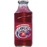 Mistic Grape Strawberry Juice, 16 fl oz (12 Glass Bottles)