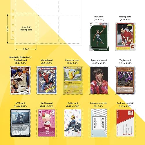 Trading Card Sleeves 9 Pocket for 900 Trading Cards 3.5 x 2.5 (100 Pack) in Kenya | Whizz Protective Sleeves Trading Card Sleeves 9 Pocket for 900 Trading Cards 3.5 x 2.5 (100 Pack) in Kenya | Whizz Protective Sleeves