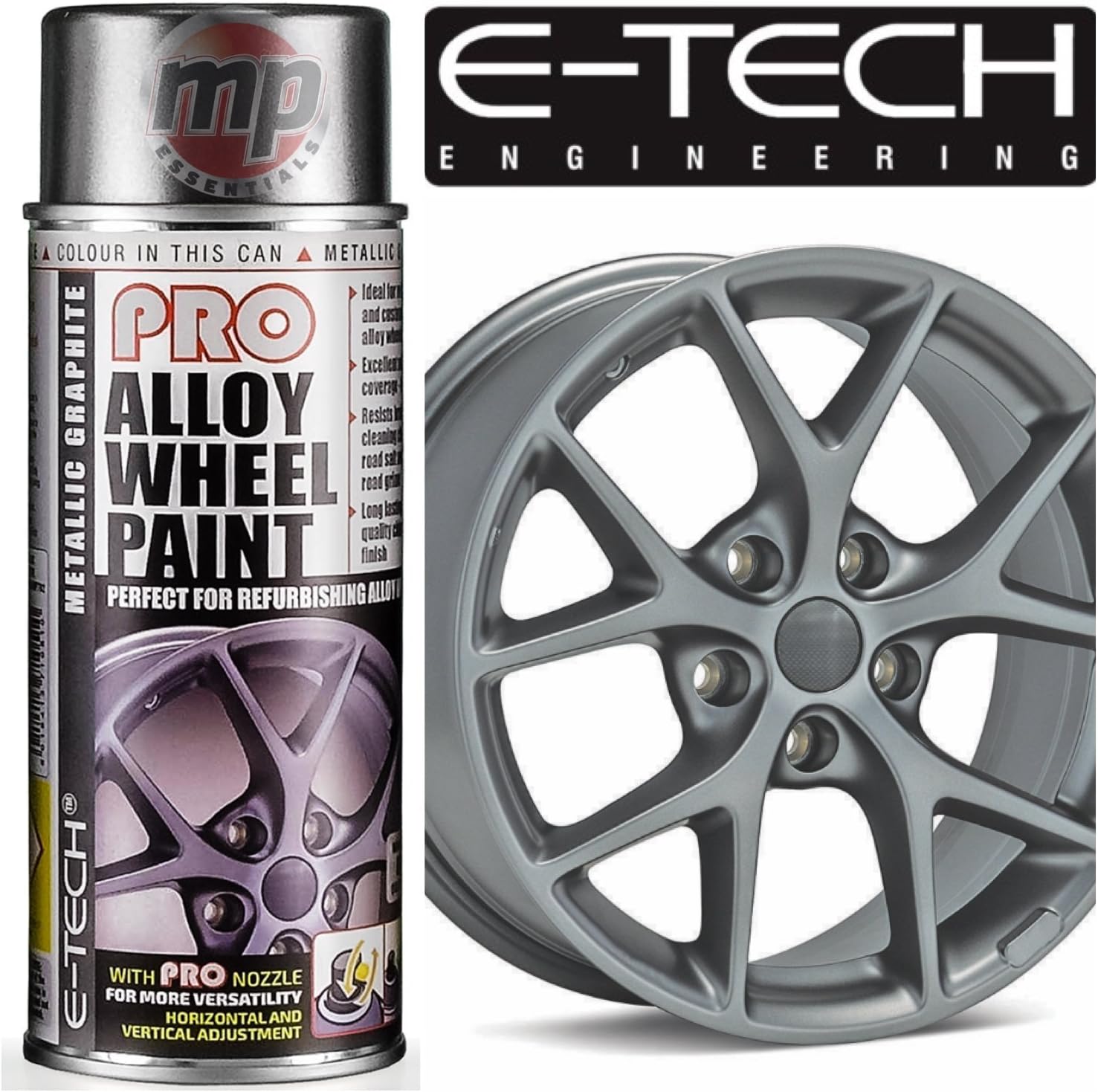 MP Essentials PRO 400ml Aerosol Spray Alloy Wheel Refurbish, Refresh & Customise Paint (Metallic
