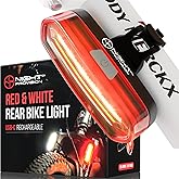 DUO-120C Red & White LED USB-C Bike Light Strobe Flashing Front or Rear Safety Warning Road Bike, Mountain Bike, BMX (DUO-120