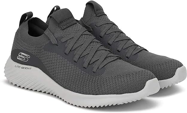 skechers bounder mirkle textured lace up shoes