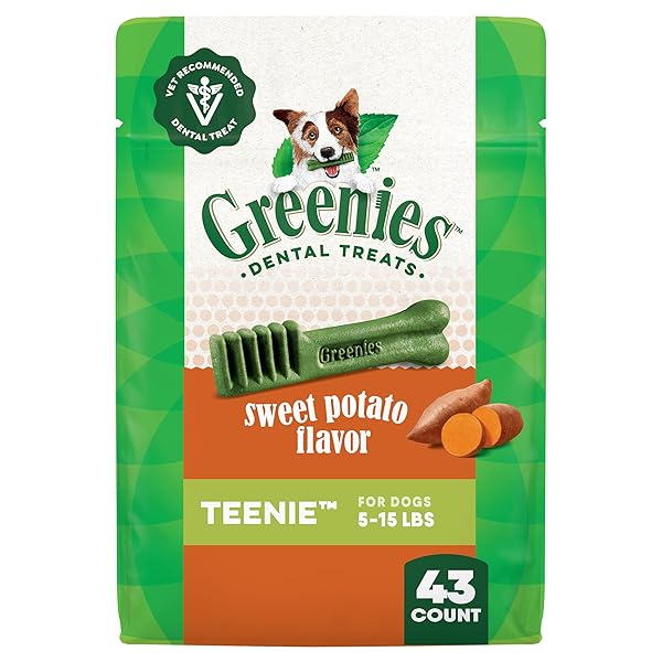 GREENIES DOG TREATS VETERINARIAN-RECOMMENDED NATURAL DENTAL TREATS FOR...