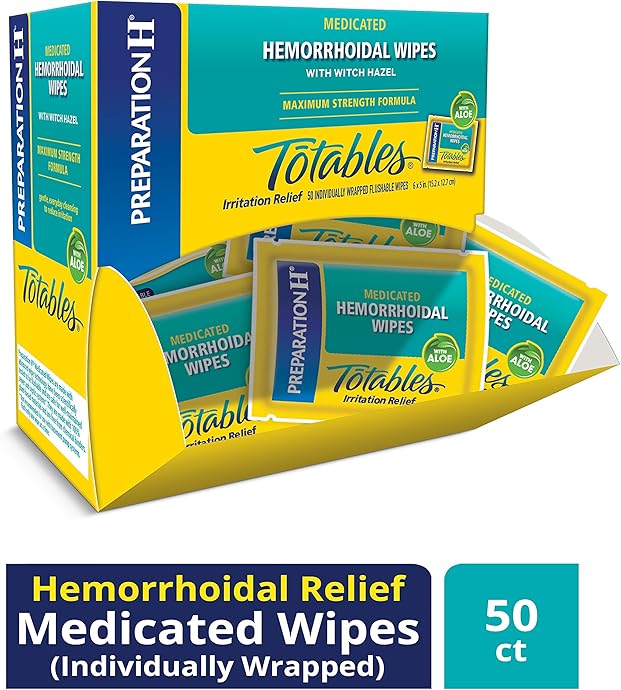 Preparation H 药用痔疮湿巾 50片独立装 5.2折$10.42 海淘转运到手￥102 S&S订购可再优惠5%