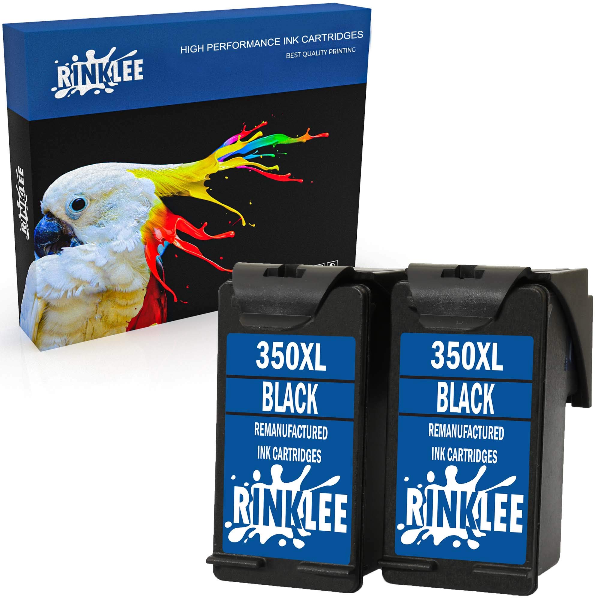 RINKLEE Remanufactured for HP 350XL Ink Cartridge compatible with HP Photosmart C4280 C4340 C4380 C4480 C4485 C4580 C5280 D5360 Deskjet D4260 D4360 Officejet J6424 J5780 J5785 | Black, 2-Pack