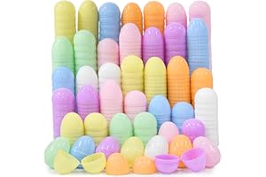Seifar 2.4Inch Easter Eggs Set, 7 Bright Colors Plastic Fillable Eggs for Easter Egg Hunt, Basket Stuffers, Party Games, Clas
