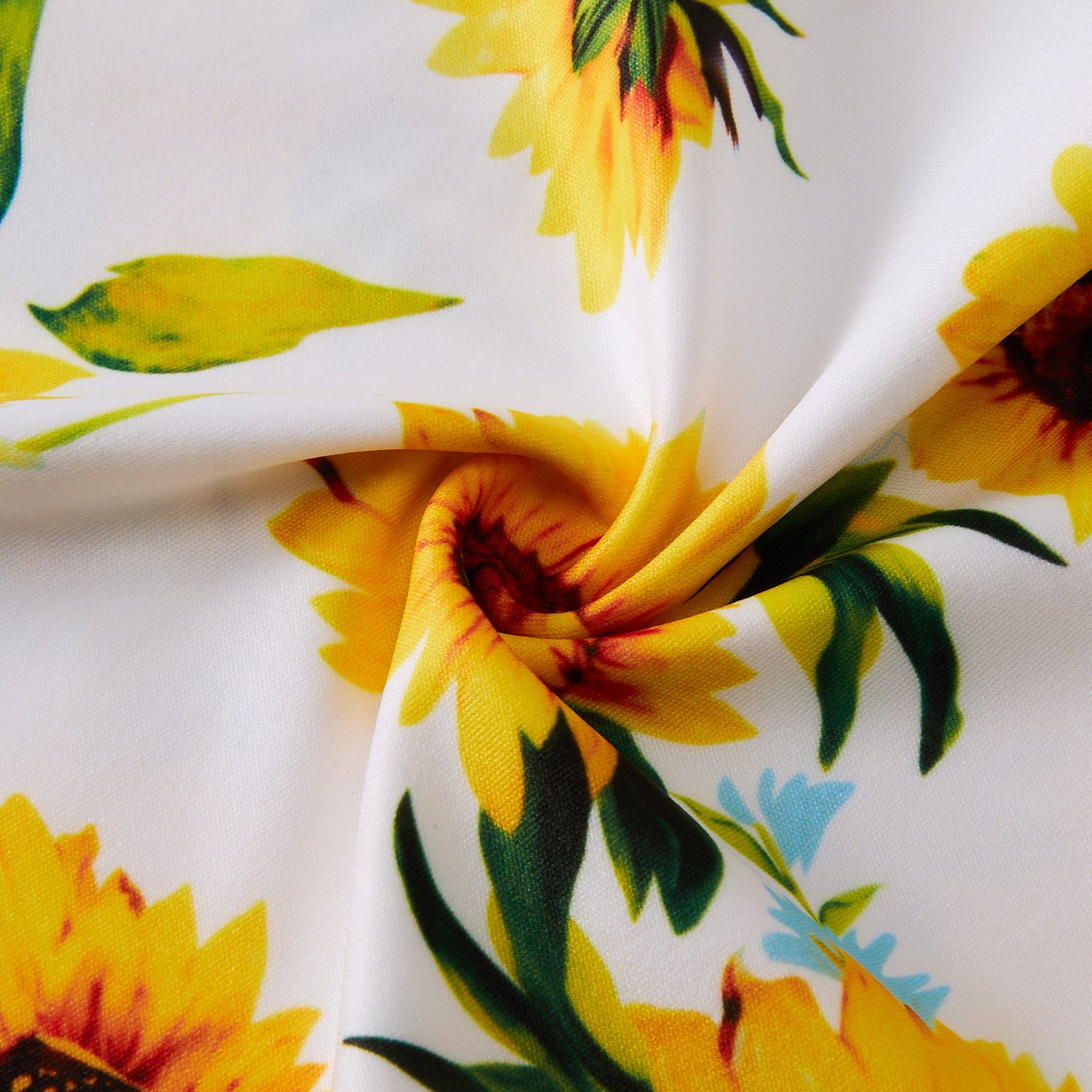 Leapparel Girl\'s White Yellow Sun Flower Sleeveless Cotton Casual Dress Girls 9T L