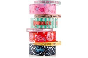 Conquest Journals Harry Potter The Quibbler Lot de 8 rouleaux de ruban Washi 4 rouleaux de 15 mm et 4 rouleaux correspondants