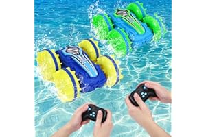 Acekid Waterproof Remote Control Cars 2 PCS for Boys 5-12, RC Car for Boys, 4WD 2.4GHz Waterproof RC Stunt Car for Kids, All Terrain RC Vehicle, Water Beach Pool Toy