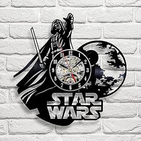 Idee Regalo Natale Star Wars.Novita Star Wars Orologio Da Parete In Vinile 3d Stile Vintage Idea Regalo Per Uomini Star Wars Lover Boy Natale Soggiorno Festa Del Papa E Halloween Amazon It Casa E Cucina