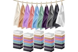 Newwiee 100 Pcs Washcloths Bulk Quick Drying Bathroom Wash Clothes 12 x 12 Inch Face Towels Microfiber Soft Hand Towel for Your Body Spa Fingertip(Multicolor)