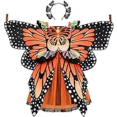 ReliBeauty Butterfly Costume for Girls Monarch Dress up Kids Toddler with Wings & Headband Halloween